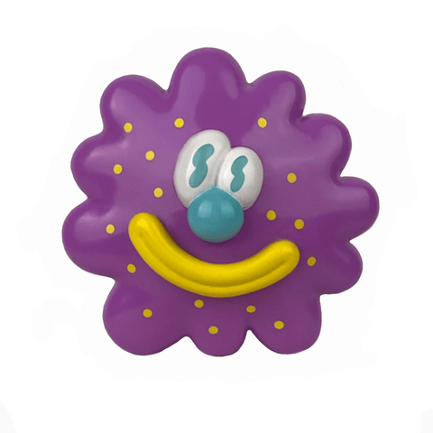 A cute purple Virus Flower toy with a smiley face on it by Partner Toys (TW).