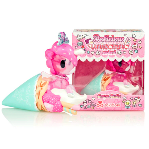Limited Edition Delicious Unicorno Series 2 Crepe Cutie Special Edition Figure: A pink pony in an ice cream cone by tokidoki.