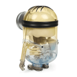 A side view of the Kidrobot (US) Minions Rise of Gru Goggle & Bones Anatomy Figure displays playful, cartoon-style internal bones and organs.