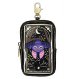 A stylish black pouch with zipper and clasp, the Wild Magic Tarot Mystery Coin Bag by Kaleidos Creative features fortune-inspired designs—perfect for carrying essentials with tarot flair. Each blind box contains a surprise style!.