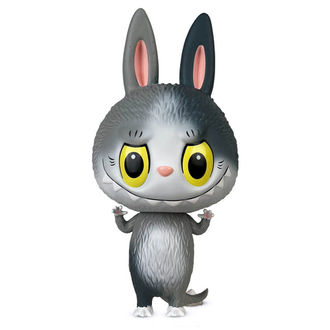 The Zimomo — Katt by How2Work (HK) is a cartoonish grey rabbit figure featuring large yellow eyes and a mischievous grin, standing upright.