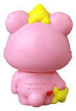 The VAG 42 — Care Bears figure by Medicom (JP) is a pink cartoon bear, seen from behind, with a yellow star on its head and in its left hand, plus a small red heart near its lower back. Inspired by Japanese vinyl toy design.
