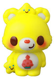 VAG 42 — Care Bears by Medicom (JP) is a yellow bear vinyl toy with red cheeks, a cupcake belly design, and star-shaped accessories—an adorable collectible for gachapon fans.