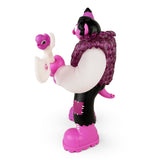 Bernie — Purple Reign Rotofugi Exclusive by UFO Toys (US) is a limited edition sofubi toy featuring a purple and white cartoonish humanoid with oversized shoes and a textured vest, holding a small bird-like figure.
