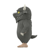 Side view of the Super 7 (US) Where the Wild Things Are ReAction Figure - Bull, featuring a gray, horned creature with yellow eyes, shaggy body, and bare feet, inspired by Maurice Sendak's classic story, on a white background.