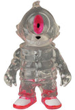 The VAG 41 — Gyaromioid by Medicom (JP) is a clear plastic figure inspired by Japanese vinyl toys, featuring one large pink eye, chest zipper detail, and pink accents on its feet and hands.