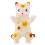 The Konatsuya Negora — Mike figurine is an upright, colorful kitty with raised paws and a smile. It features blue eyes, brown spots on its cream body, blending cuteness and monster charm.