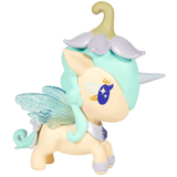 Discover the enchanting Pixie Dust Fairy Unicorno Blind Box by tokidoki! This adorable pastel-colored collectible features a unicorn with a mint green mane, sparkling blue wings, and a blue unicorn horn. It’s adorned with a lavender flower crown, glittering blue gem necklace, and star designs near its eye—making it the perfect magical addition to any Blind Box collection for tokidoki fans and collectors alike.