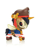 A tokidoki After Dark unicorno Series 4 - Blind Box with a pirate hat on it.