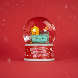 The 100% Soft Dumpster Fire Snow Globe features a cartoon flame in a box, swirling red glitter, and “LET IT BURN” on the base—making it unique quirky decor or a bold holiday gift.