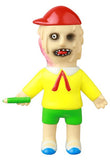 VAG 42 - Toromikun by Yoshimoto Kogyo (Medicom JP) is a Japanese vinyl toy featuring a quirky distorted face, red cap, yellow shirt, green shorts, and blue shoes—perfect for unique gachapon figure fans.