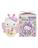 A Tokidoki x Hello Kitty and Friends Butterfly Garden Blind Box by Rotofugi features a Hello Kitty figurine with butterfly wings and pink accents, perfect for fans of collectible toys and blind box surprises.