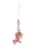 Discover a tokidoki Shimmer Cherry Blossom Unicorno Frenzies Blind Box—a small pink keychain with a metallic finish, crown detail, and pink strap. One of the adorable clip-on surprises you could find!.