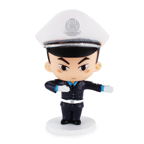 A Best Happy Police Friends - Traffic Cop Huang figurine in uniform by ExWorks/SII (CN).