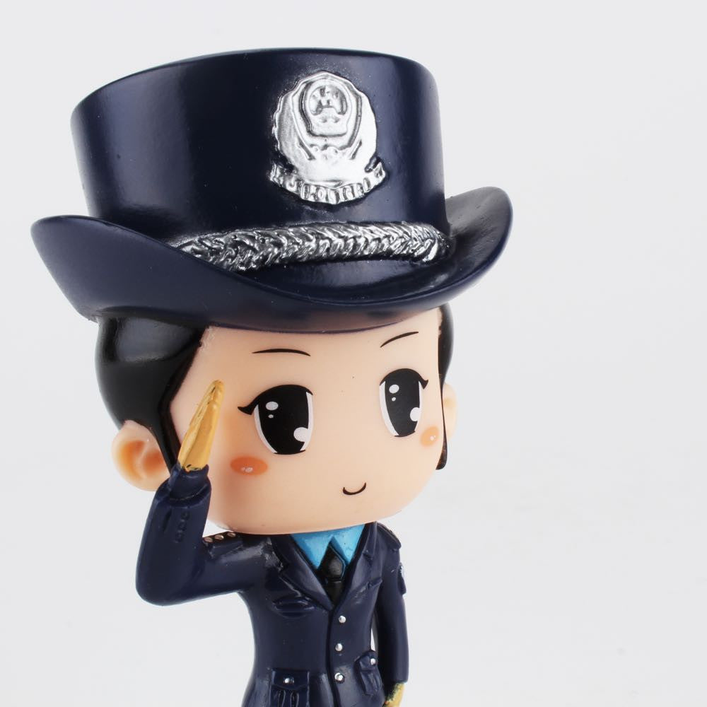A figurine of Best Happy Police Friends - Patrol Officer Lin wearing a hat from ExWorks/SII (CN).