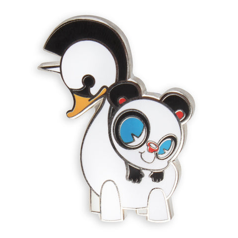 A pin featuring a cute panda and swan design from The Artpin Collection (IL) - Swanicorn & Panda.