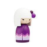 The Silly Billy Momiji Doll by Momiji (UK) is a charming, handpainted resin figure featuring a white bob haircut, dressed in a purple outfit with pink accents and adorned with a purple bow on the side. It conceals a secret message, making it an ideal gift for anyone who appreciates delightful surprises.