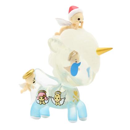 This Holiday Unicorno Series 3 Blind Box from tokidoki features a unicorn adorned with angels, spreading holiday cheer.