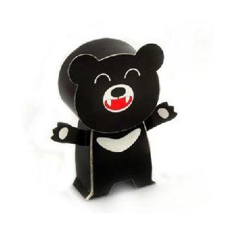 Formosan Black Bear DIY Paper Toy Postcard #124