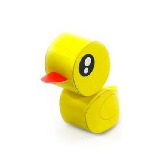 Duck DIY Paper Toy Postcard #061