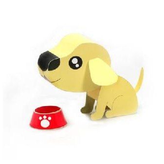 Labrador Retriever DIY Paper Toy Postcard #100
