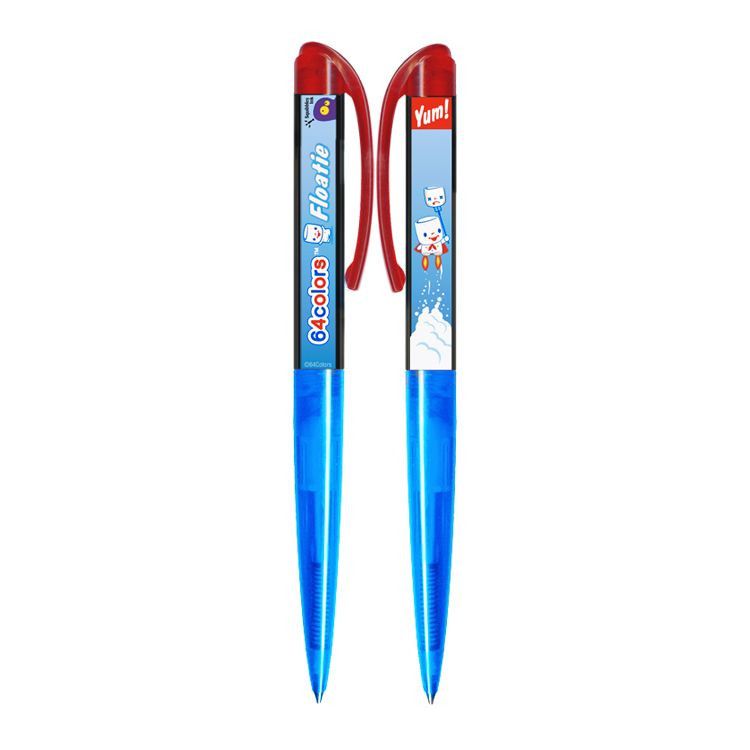 Two original Marshall Artist Action Pens in blue and red on a white background.