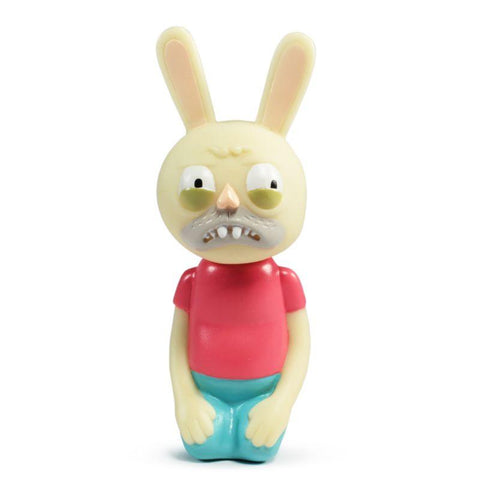 Meet Tinder Toys: Rabburt, the adorable toy bunny sporting a pink shirt and glasses by Squibbles Ink + Rotofugi (US).
