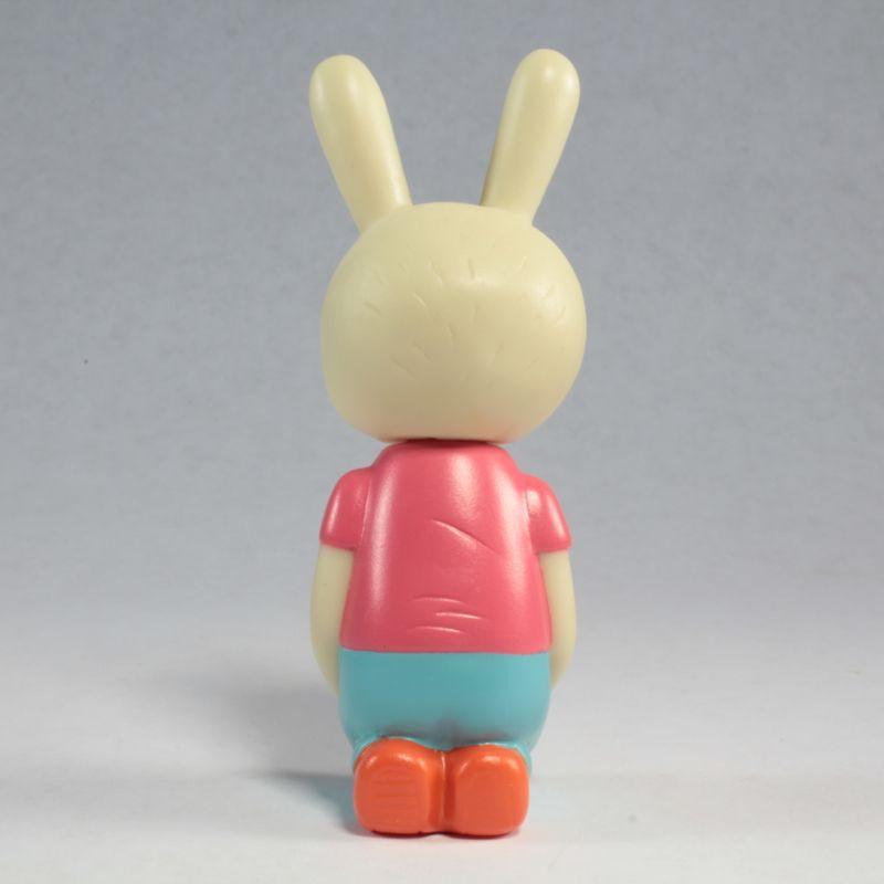 A bunny wearing a pink shirt and blue shorts named Tinder Toys: Rabburt by Squibbles Ink + Rotofugi.