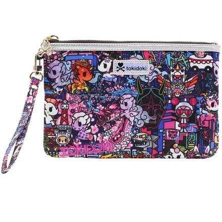 A zippered pouch featuring the Tokidoki Midnight Metropolis characters from tokidoki.