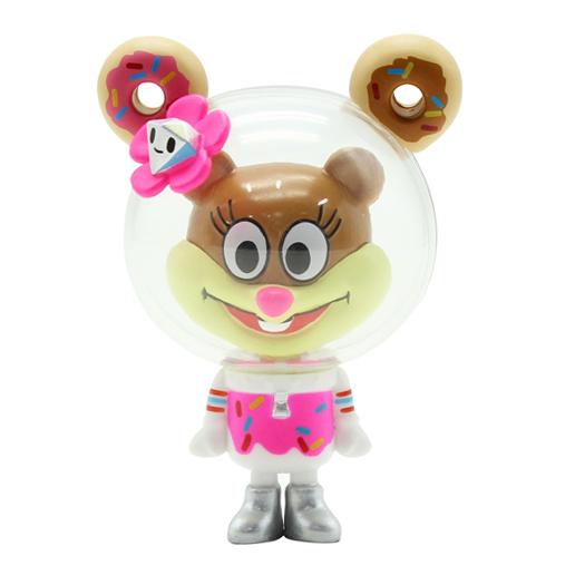 A SpongeBob SquarePants blind box with a donut on her head, inspired by tokidoki.
