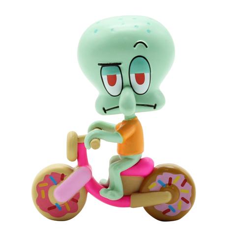 A tokidoki x SpongeBob SquarePants Blind Box figure on a bike.