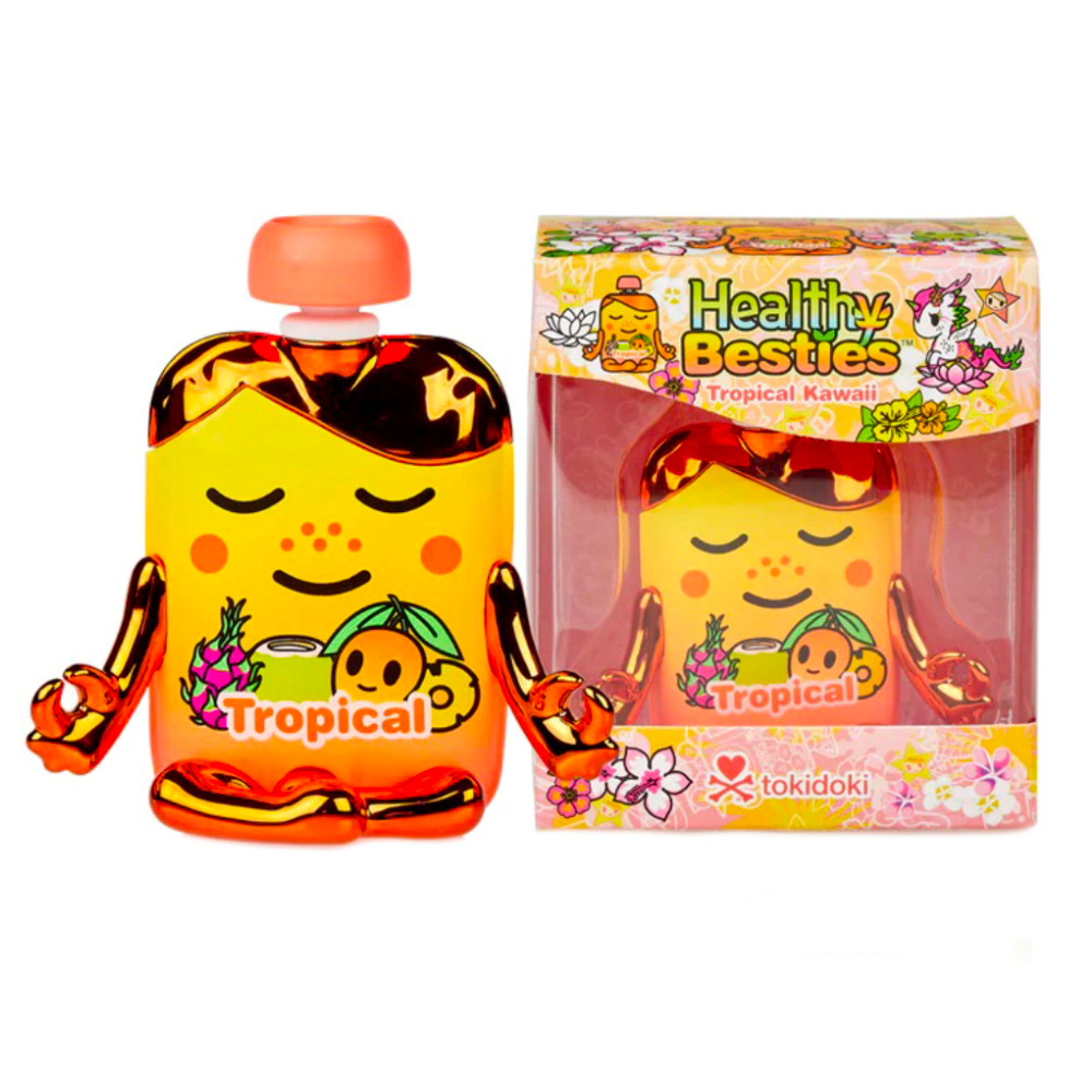 Limited-edition Healthy Besties - Tropical Kawaii teddy bears by Tokidoki are perfect for grounding yourself and staying motivated to hustle.