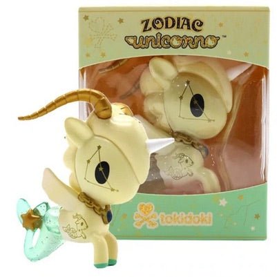 A collectible Capricorn Zodiac Unicorno toy by tokidoki in a box.