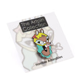 This enamel pin is inspired by folk tales and features a wolf design from The Artpin Collection - The Wolf by Horrible Adorables.