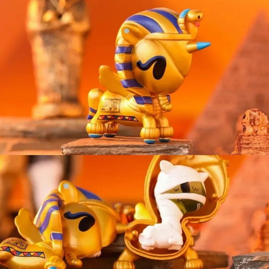 Funko's Egyptian Unicorno from the tokidoki Unicorno After Dark Series 2 Blind Box is a mystical and enchanting collectible figure. Collect them all to add some magic to your collection!