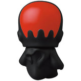 A black and red VAG Series 28 — Kodakatsubon by ukyDaydreamer toy with a red head designed by Japanese vinyl toy artists from Medicom (JP).