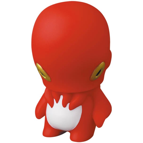 A red and white VAG Series 28 — Kodakatsubon by ukyDaydreamer toy in the shape of an octopus on a white background.