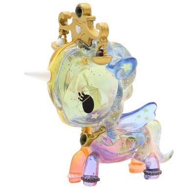 A toy unicorn with a crown on its head, perfect for a Libra Zodiac Unicorno by tokidoki.
