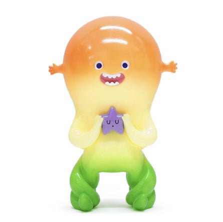 A Martian — Sweetie toy with an orange monster holding a toy, designed by How2Work (HK).