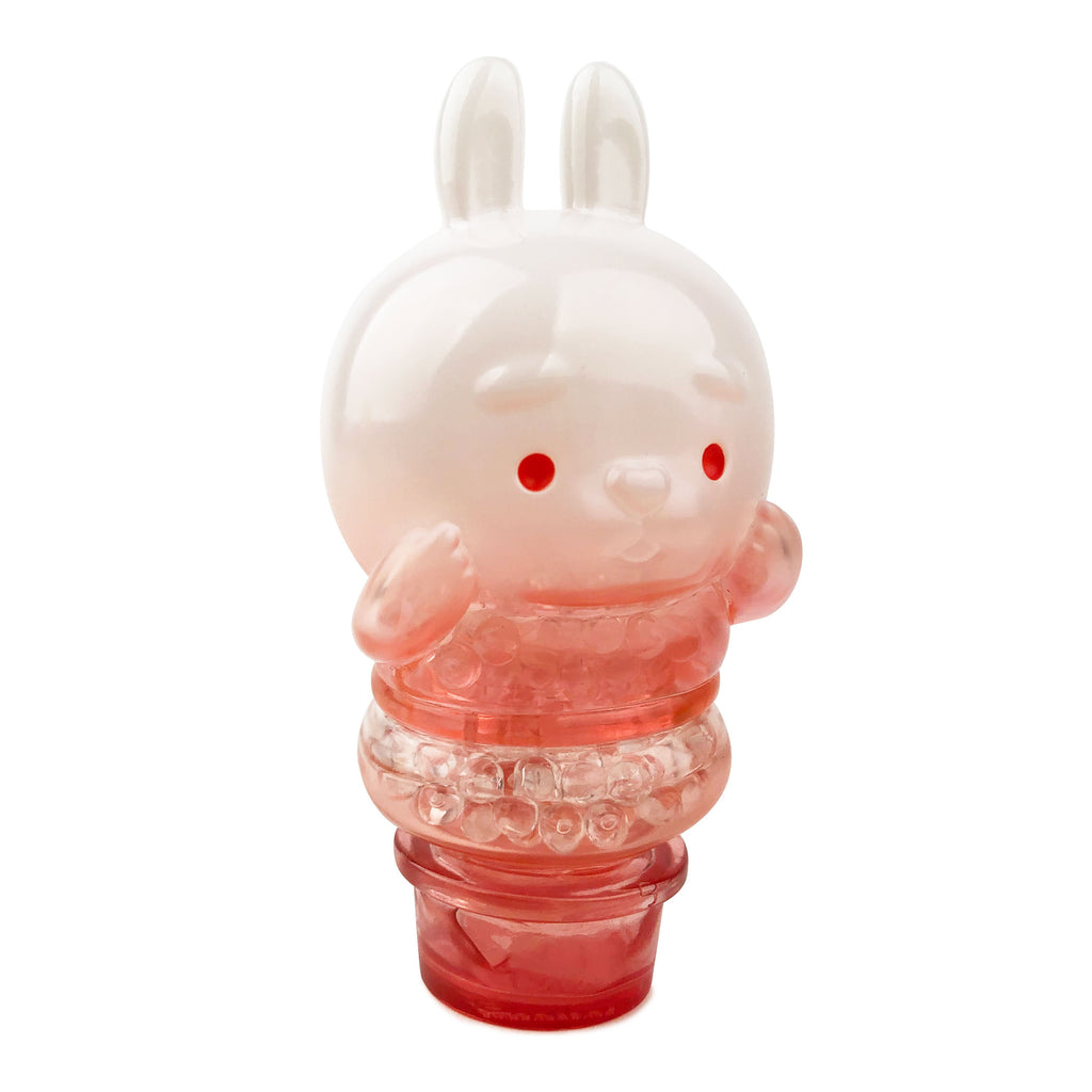 A Meng Meng Bing — Bunny Popsicle Mini-Figure from Sun Day Toy (CN) in a glass bottle.