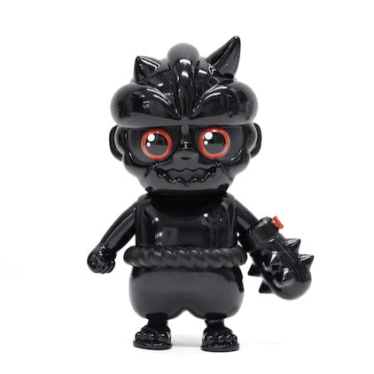 A Oniki — Black toy figure with red eyes, part of the Ninja Tribe by How2Work (HK).