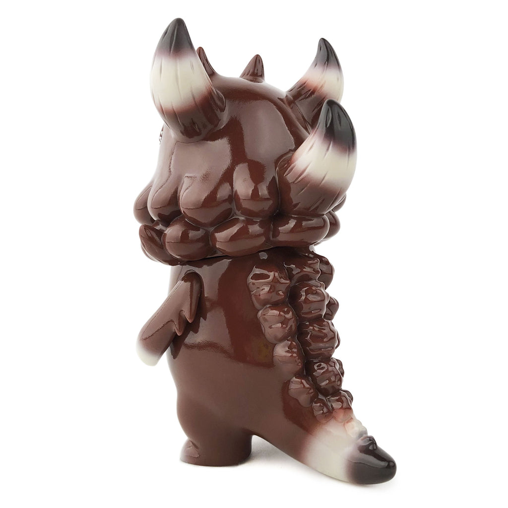 A Rangeas Jr. — Mocha chocolate figurine from The Little Hut (HK) with horns.