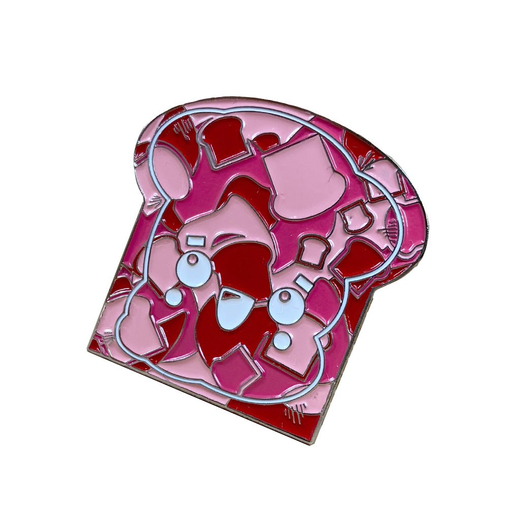 Toasty Pin Toasty Strawberry Red Camo Enamel Pin | Rotofugi