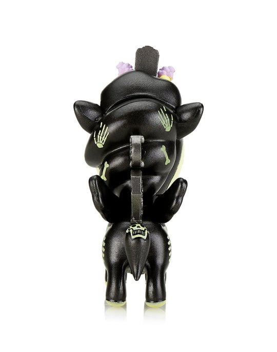 A limited edition tokidoki Unicorno After Dark Series 3 - Zombino toy with a hat.
