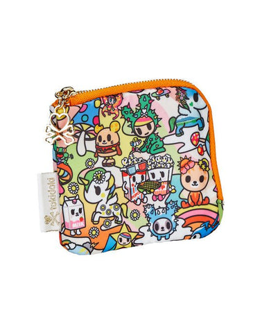 This tokidoki Stay Groovy Zip Coin Purse features adorable gold tone hardware accents.