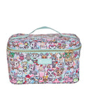 A tokidoki Sweet Cafe Vanity Case with a cat print, perfect for storing your cosmetics.