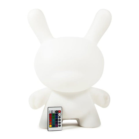 A white bunny with a wireless remote - Kidrobot (US) Designer Color Changing 18" Dunny Lamp