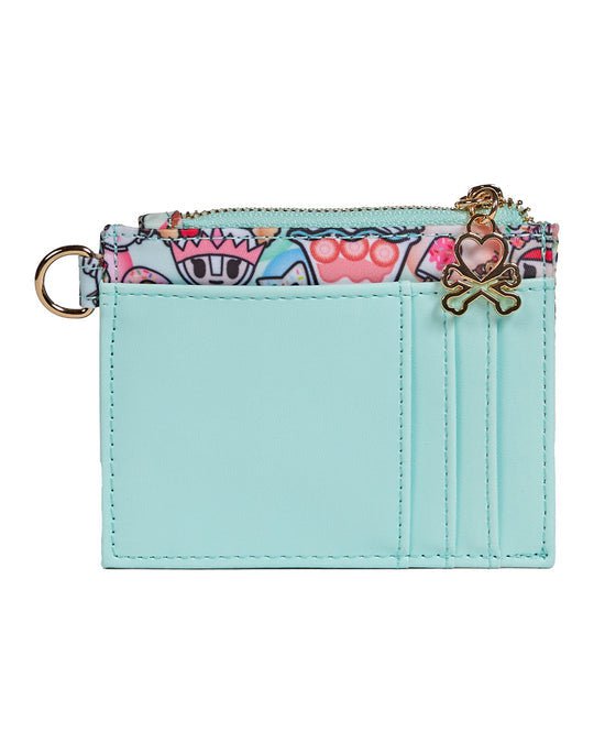 A Tokidoki Sweet Cafe Zip Card Wallet with a colorful design.